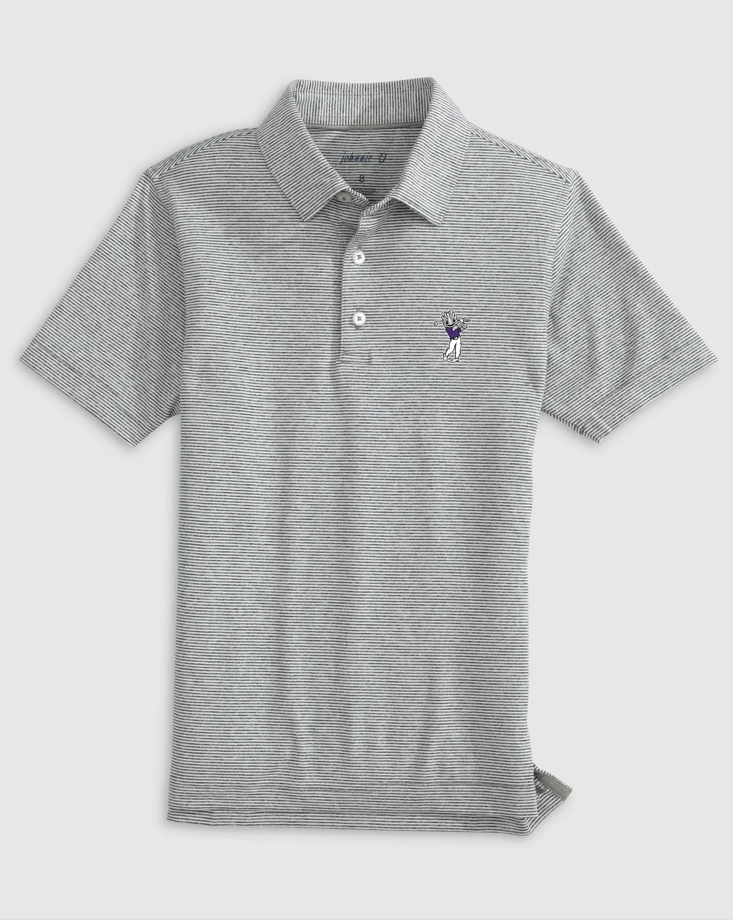 Texas Christian Lyndonn Jr. Striped Jersey Performance Polo - Golf Logo sold by Johnnie-O product image thumbnail 3
