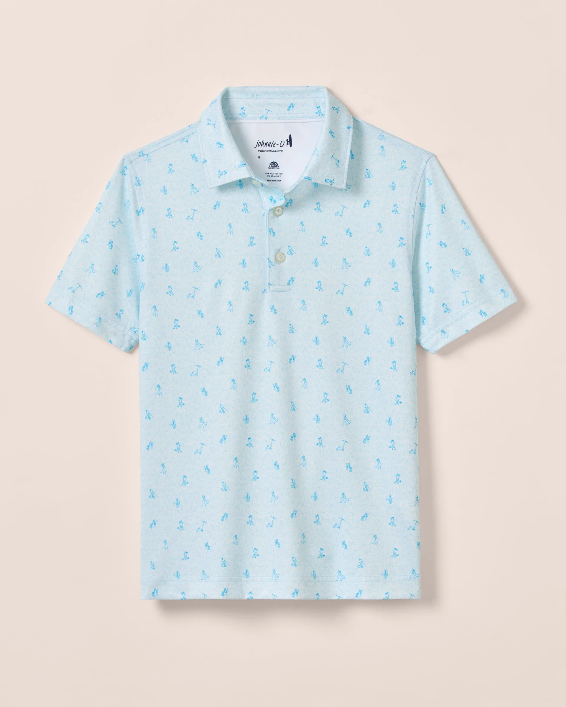 Performance Jersey Jr. Polo - Monkey Business Print sold by Johnnie-O