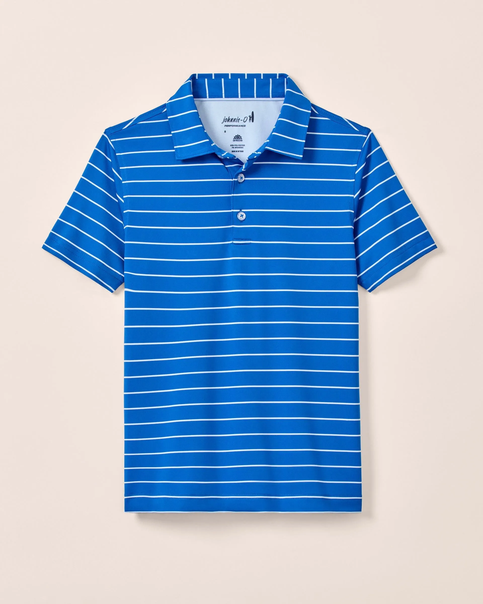 Performance Mesh Jr. Polo - Kerwin Stripe sold by Johnnie-O