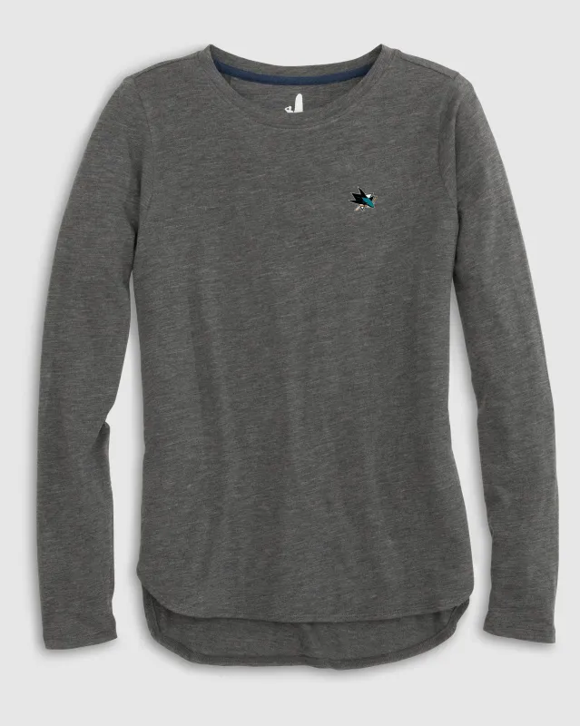 San Jose Sharks Addison Long Sleeve T-Shirt sold by Johnnie-O