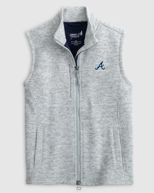 Atlanta Braves Denalis Jr. Performance Fleece Vest sold by Johnnie-O