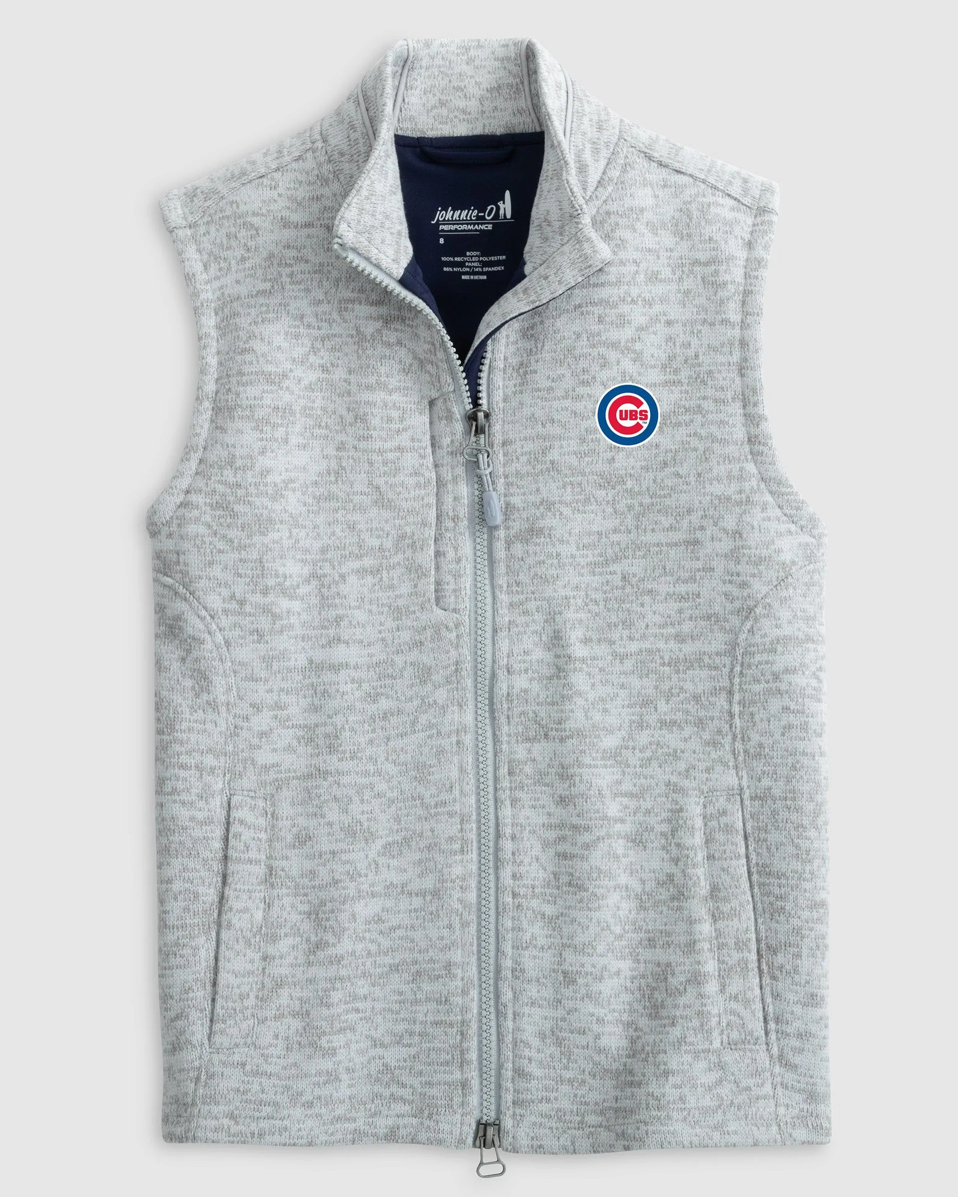 Chicago Cubs Denalis Jr. Performance Fleece Vest sold by Johnnie-O
