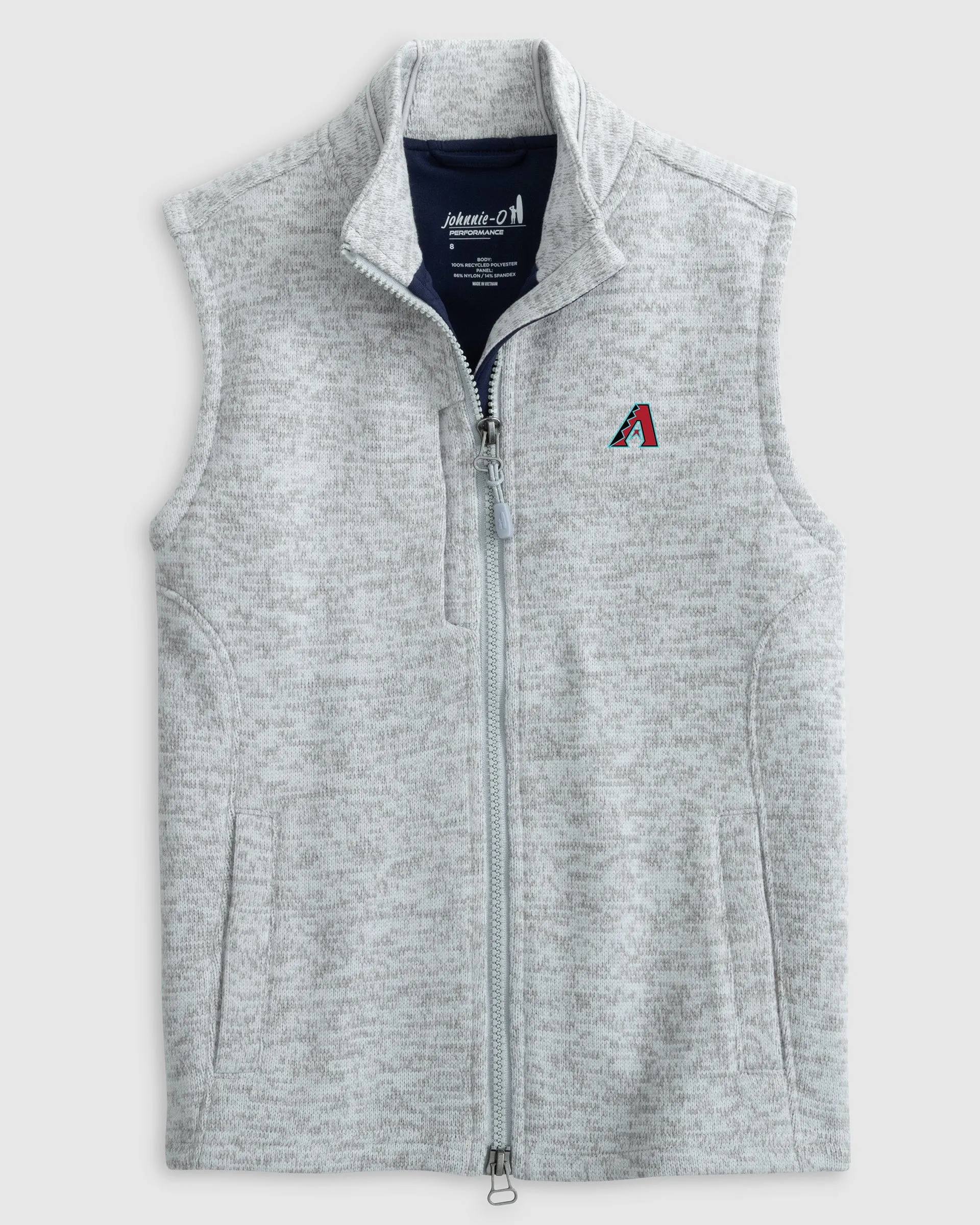 Arizona Diamondbacks Denalis Jr. Performance Fleece Vest sold by Johnnie-O