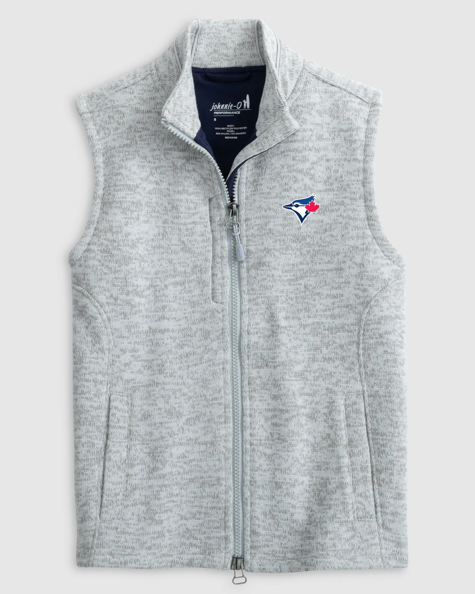 Toronto Blue Jays Denalis Jr. Performance Fleece Vest sold by Johnnie-O