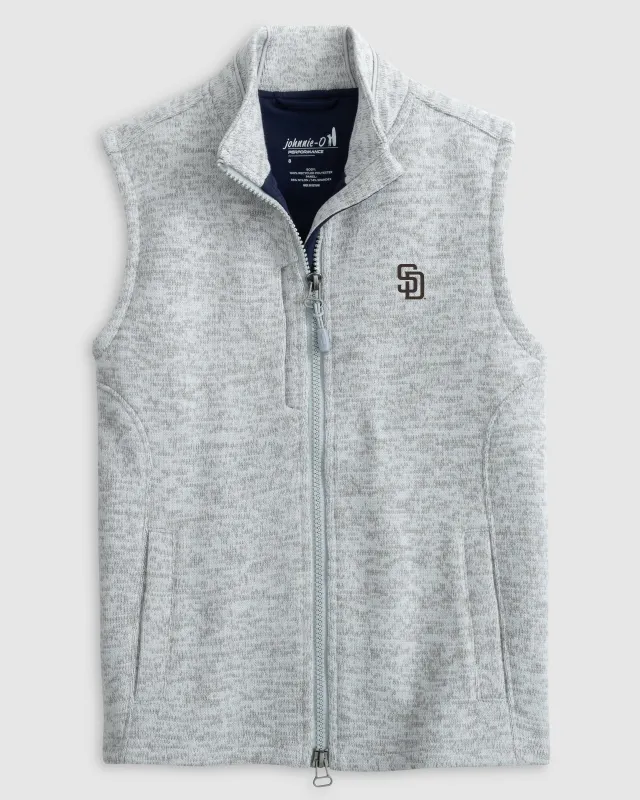 San Diego Padres Denalis Jr. Performance Fleece Vest sold by Johnnie-O