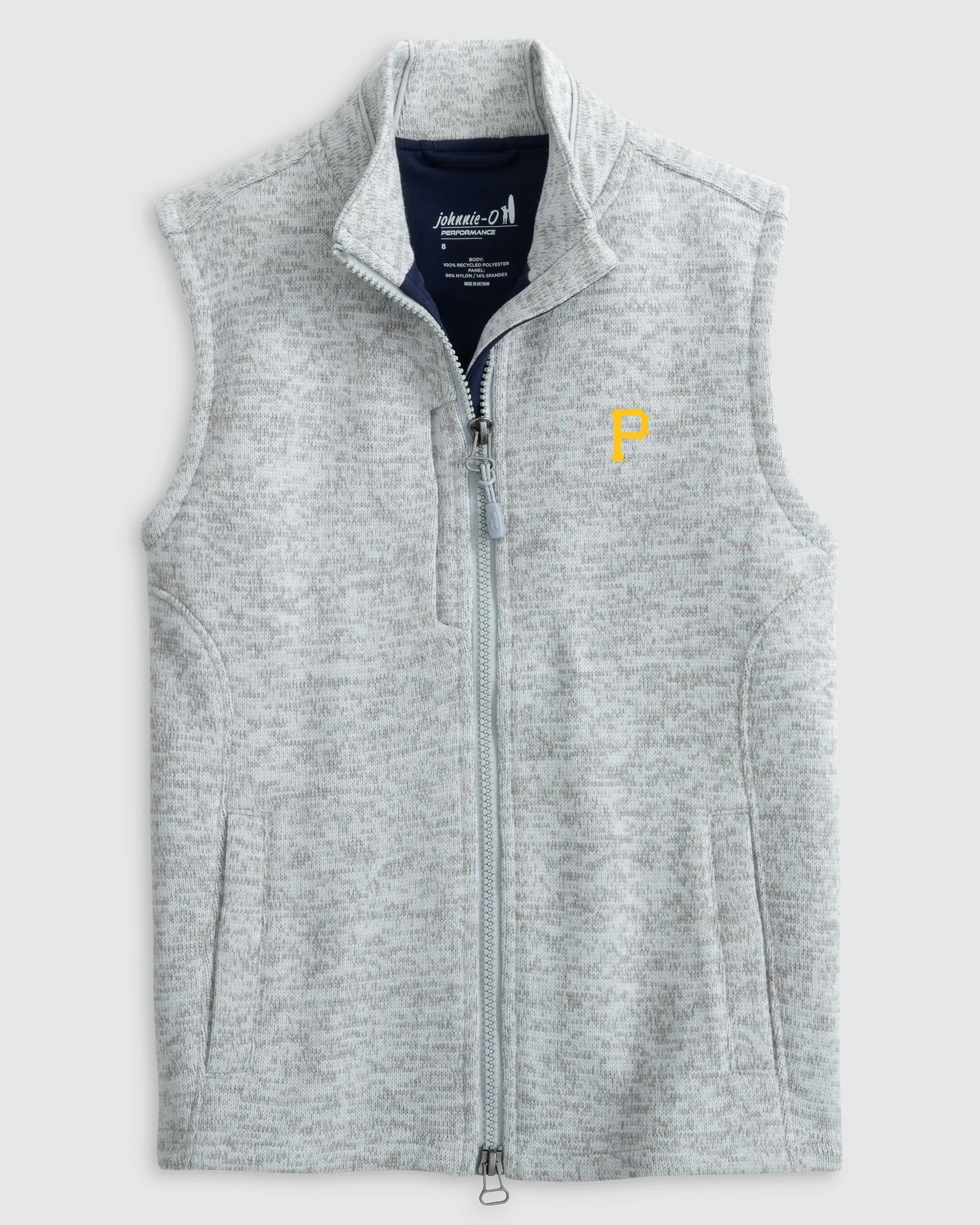 Pittsburgh Pirates Denalis Jr. Performance Fleece Vest sold by Johnnie-O