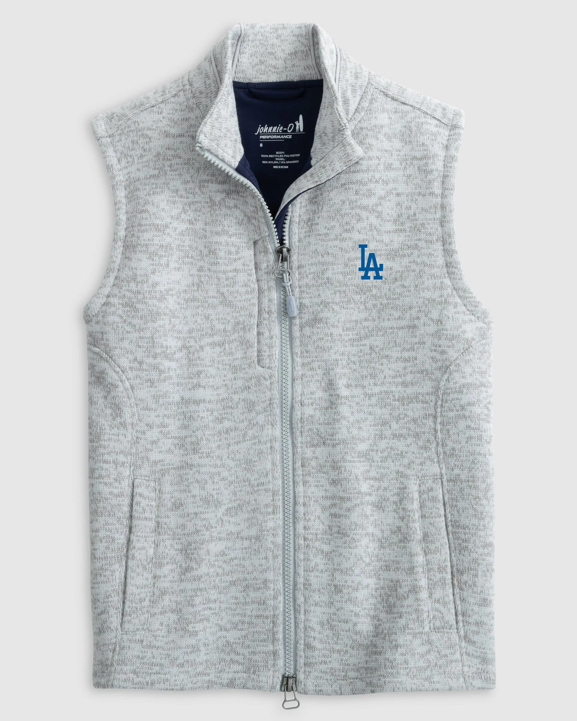 Los Angeles Dodgers Denalis Jr. Performance Fleece Vest sold by Johnnie-O