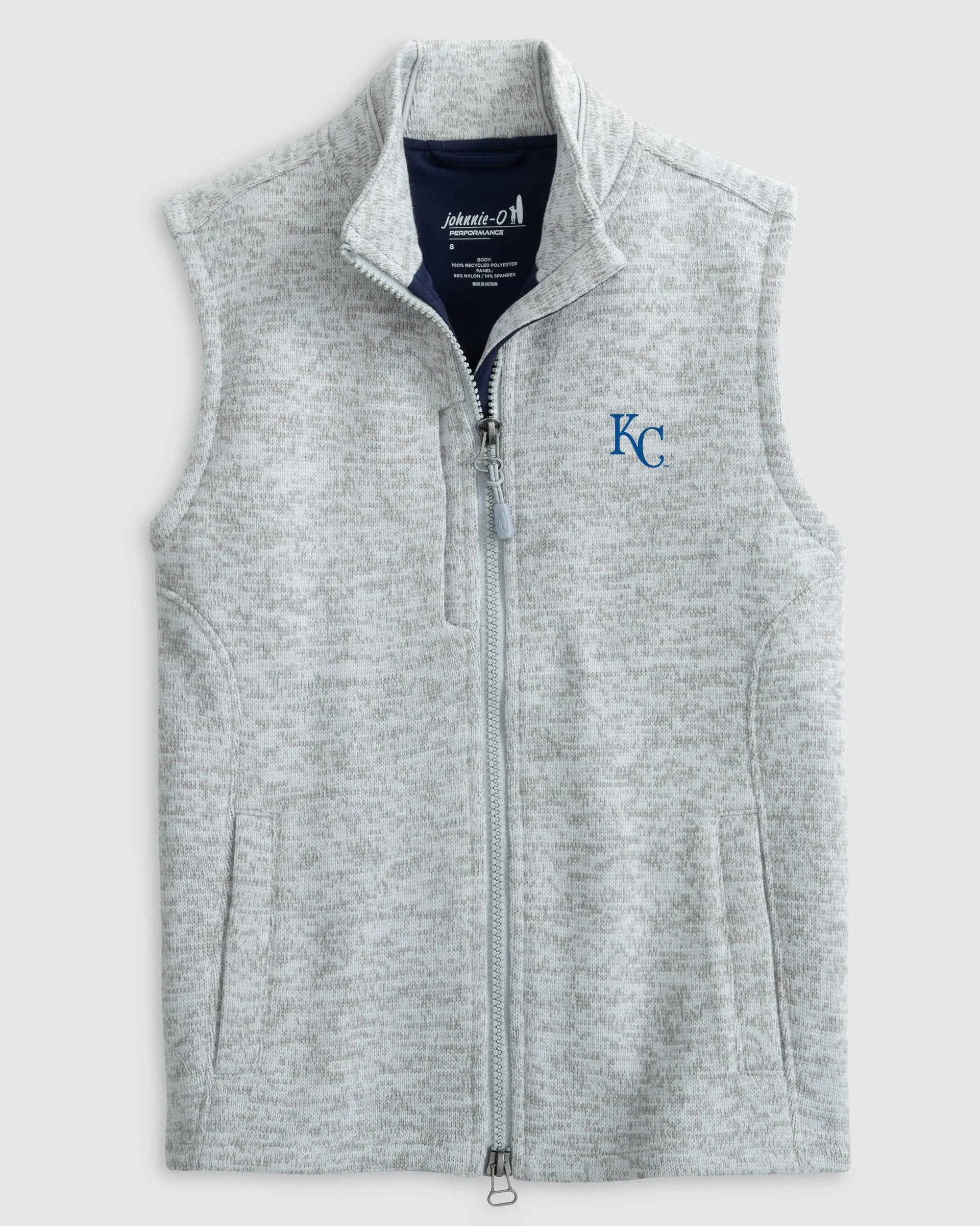 Kansas City Royals Denalis Jr. Performance Fleece Vest sold by Johnnie-O