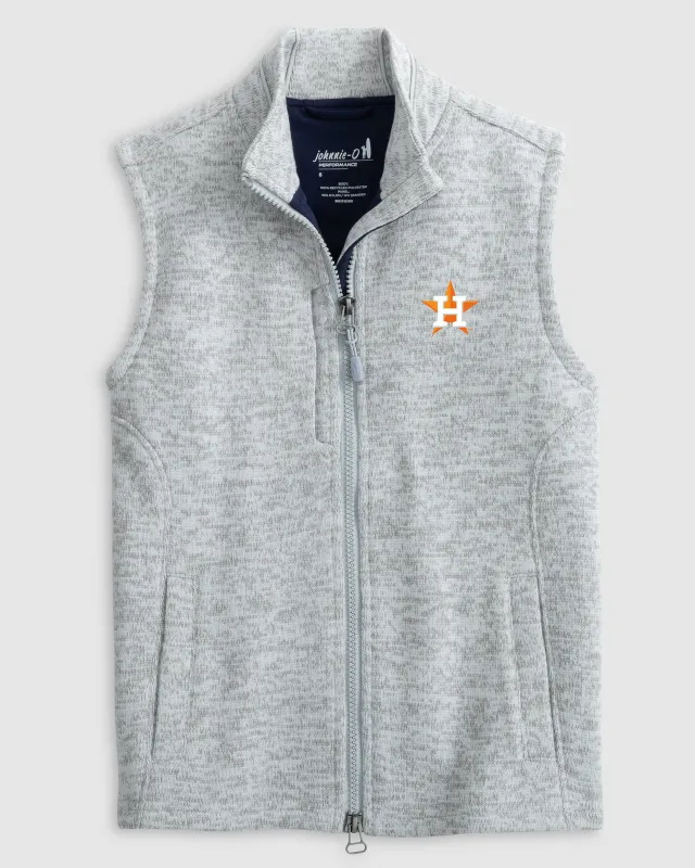 Houston Astros Denalis Jr. Performance Fleece Vest sold by Johnnie-O