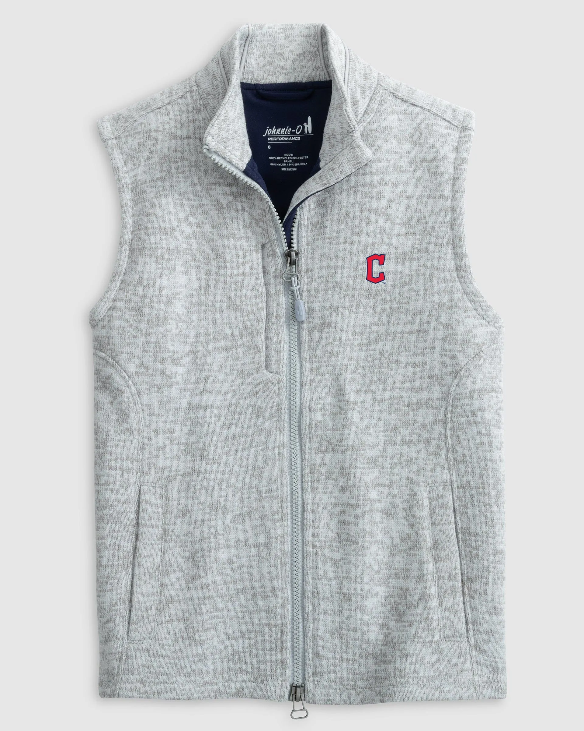 Cleveland Guardians Denalis Jr. Performance Fleece Vest sold by Johnnie-O