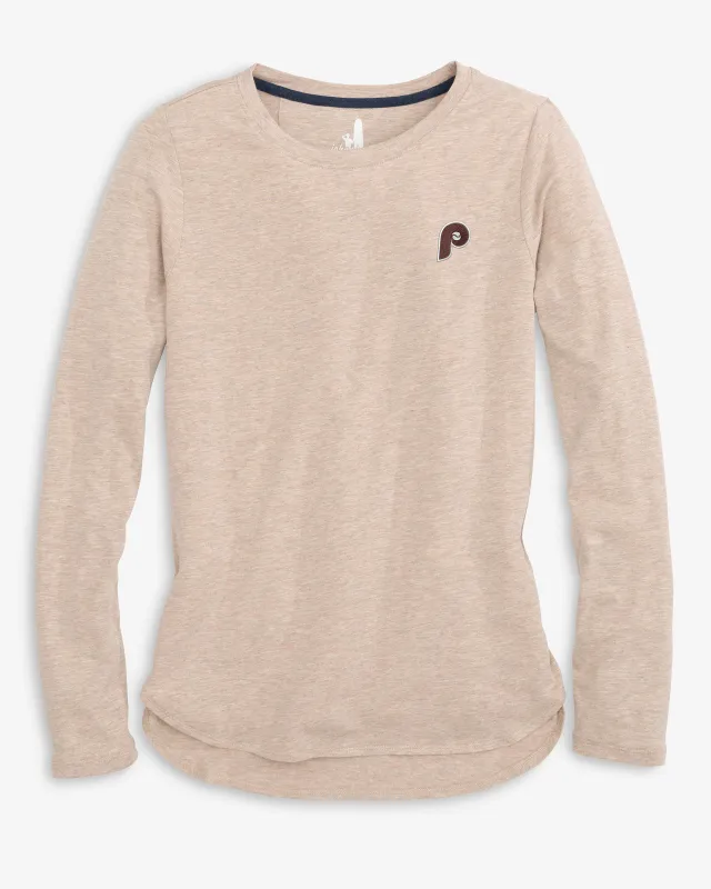 Women's Philadelphia Phillies Addison Long Sleeve T-Shirt - Cooperstown Logo sold by Johnnie-O