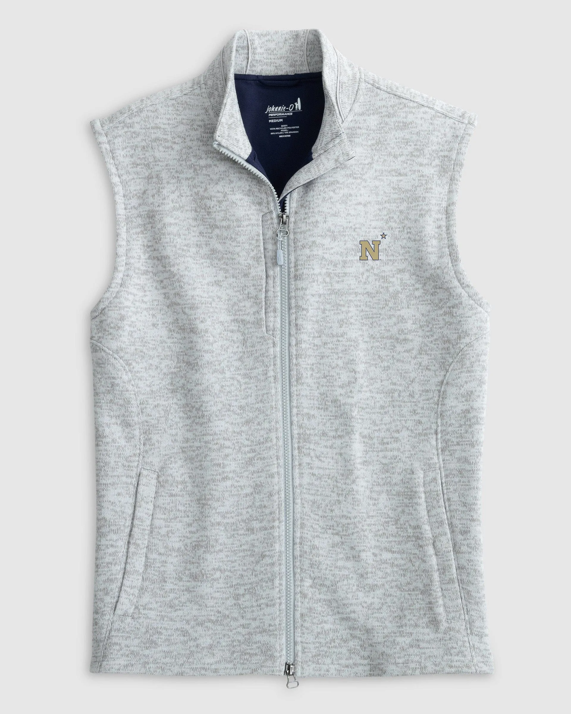 U.S. Naval Academy Denalis Performance Fleece Vest sold by Johnnie-O product image thumbnail 2