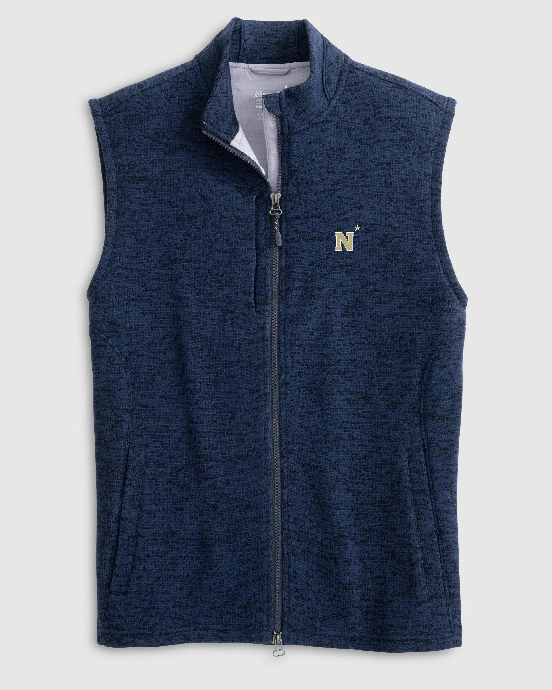 U.S. Naval Academy Denalis Performance Fleece Vest sold by Johnnie-O