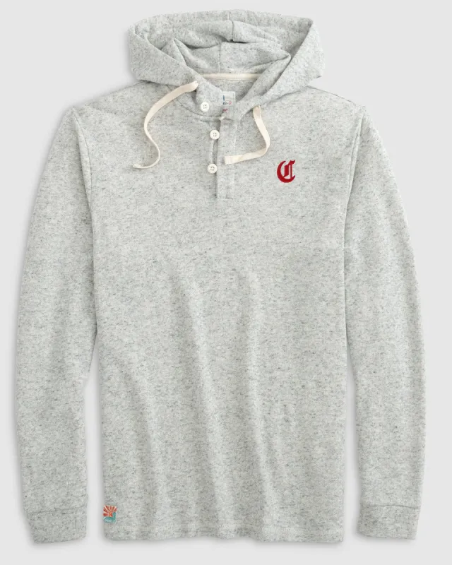Cincinnati Reds Kamton Henley Hoodie Pullover - Cooperstown Logo sold by Johnnie-O