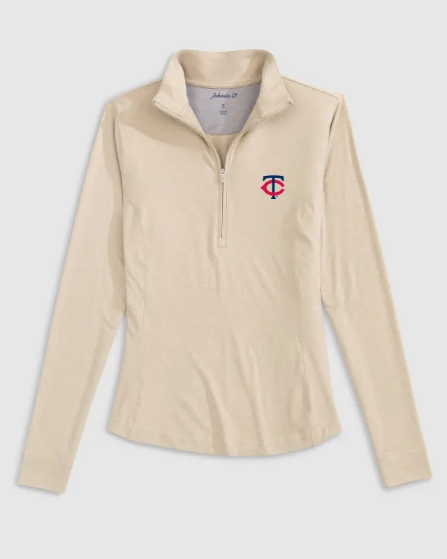Women's Minnesota Twins Susie Performance 1/4 Zip sold by Johnnie-O