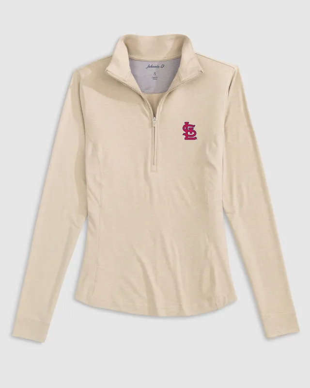 Women's St. Louis Cardinals Susie Performance 1/4 Zip sold by Johnnie-O