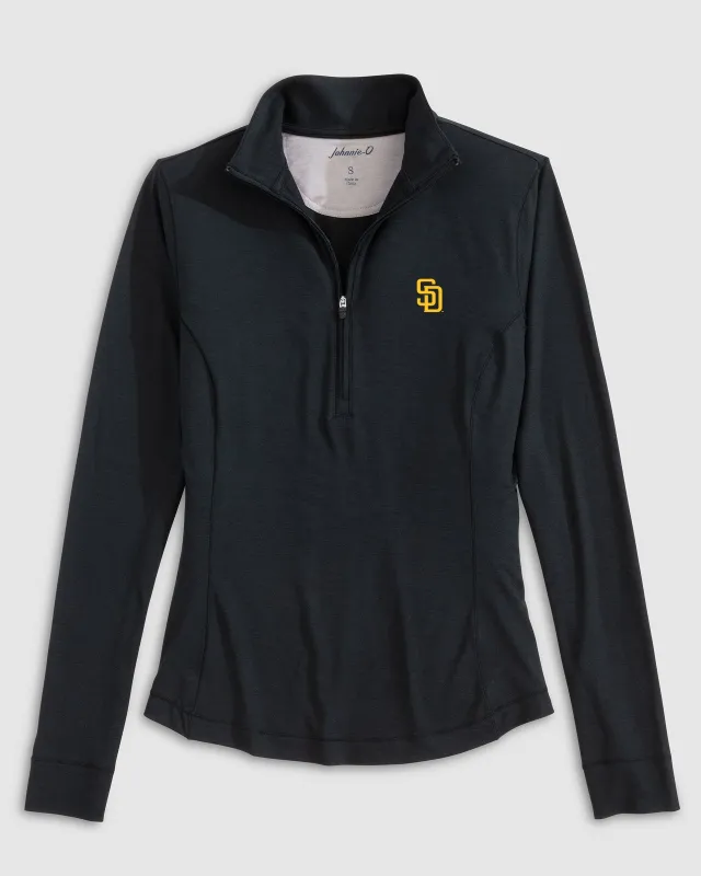 Women's San Diego Padres Susie Performance 1/4 Zip sold by Johnnie-O