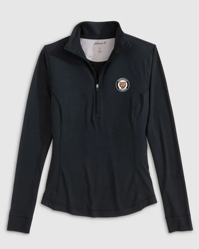 Women's Detriot Tigers Susie Performance 1/4 Zip - Cooperstown Logo sold by Johnnie-O