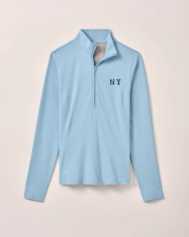Women's New York Yankees Susie Performance 1/4 Zip - Cooperstown Logo sold by Johnnie-O