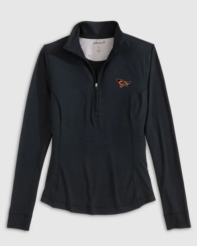 Women's Baltimore Orioles Susie Performance 1/4 Zip - Cooperstown Logo sold by Johnnie-O