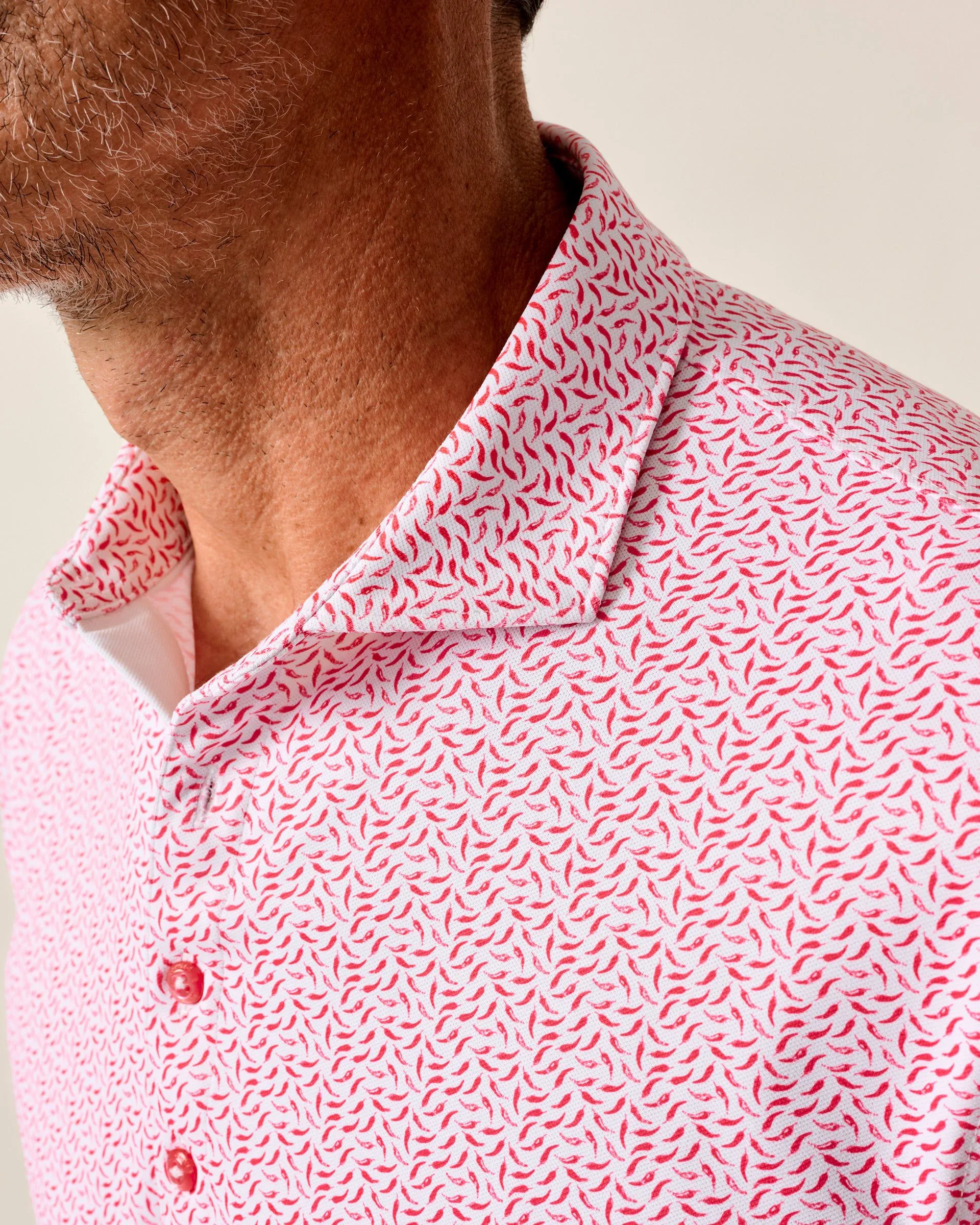 Performance Mesh Polo - Caliente Chili sold by Johnnie-O