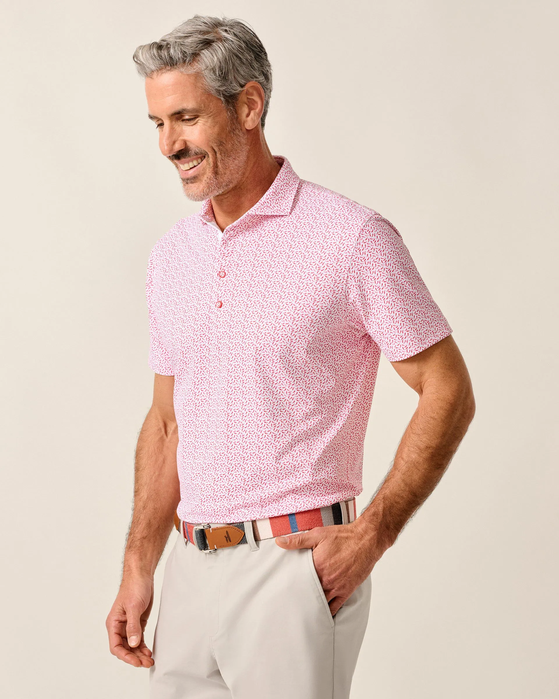 Performance Mesh Polo - Caliente Chili sold by Johnnie-O product image thumbnail 5