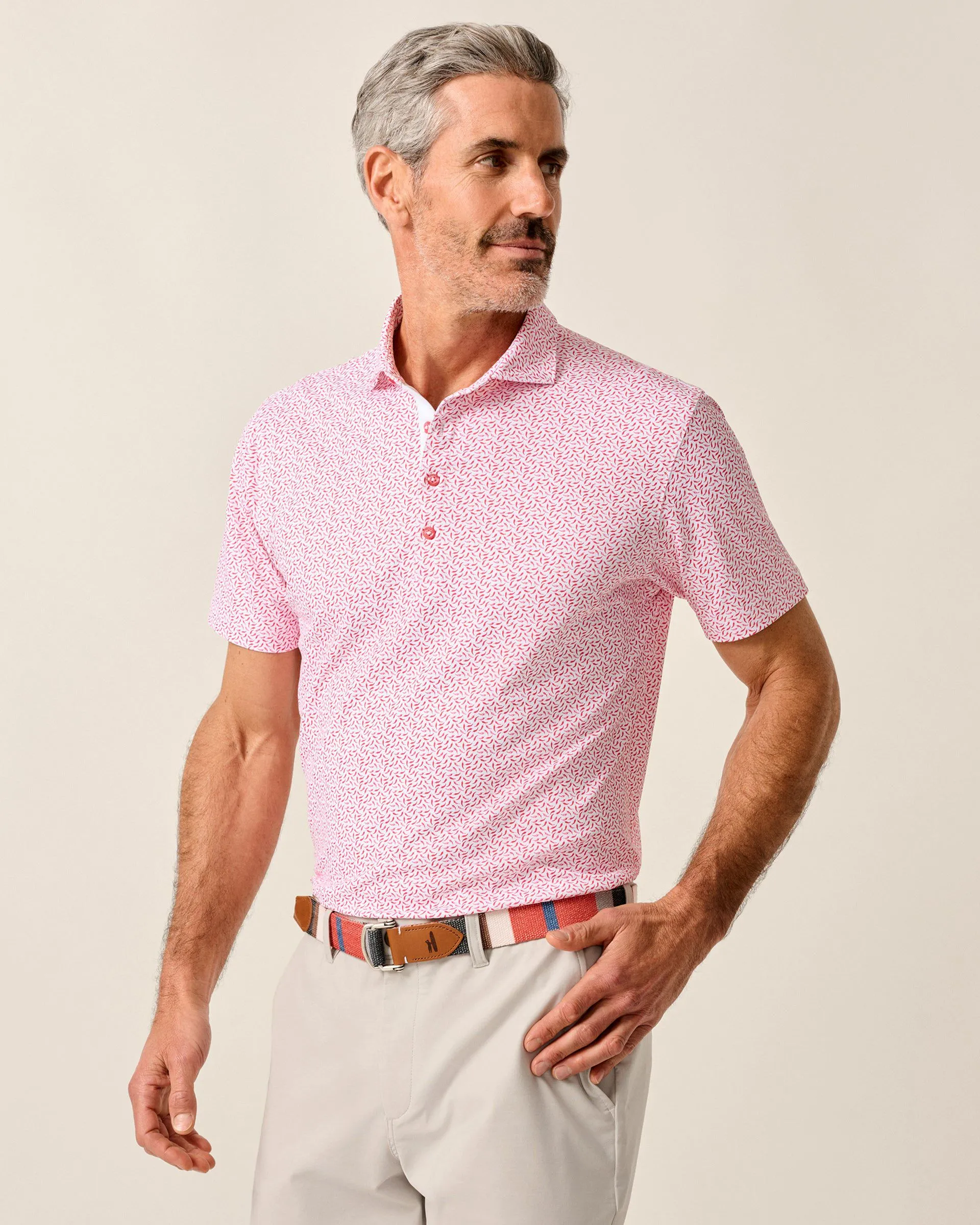 Performance Mesh Polo - Caliente Chili sold by Johnnie-O product image thumbnail 2