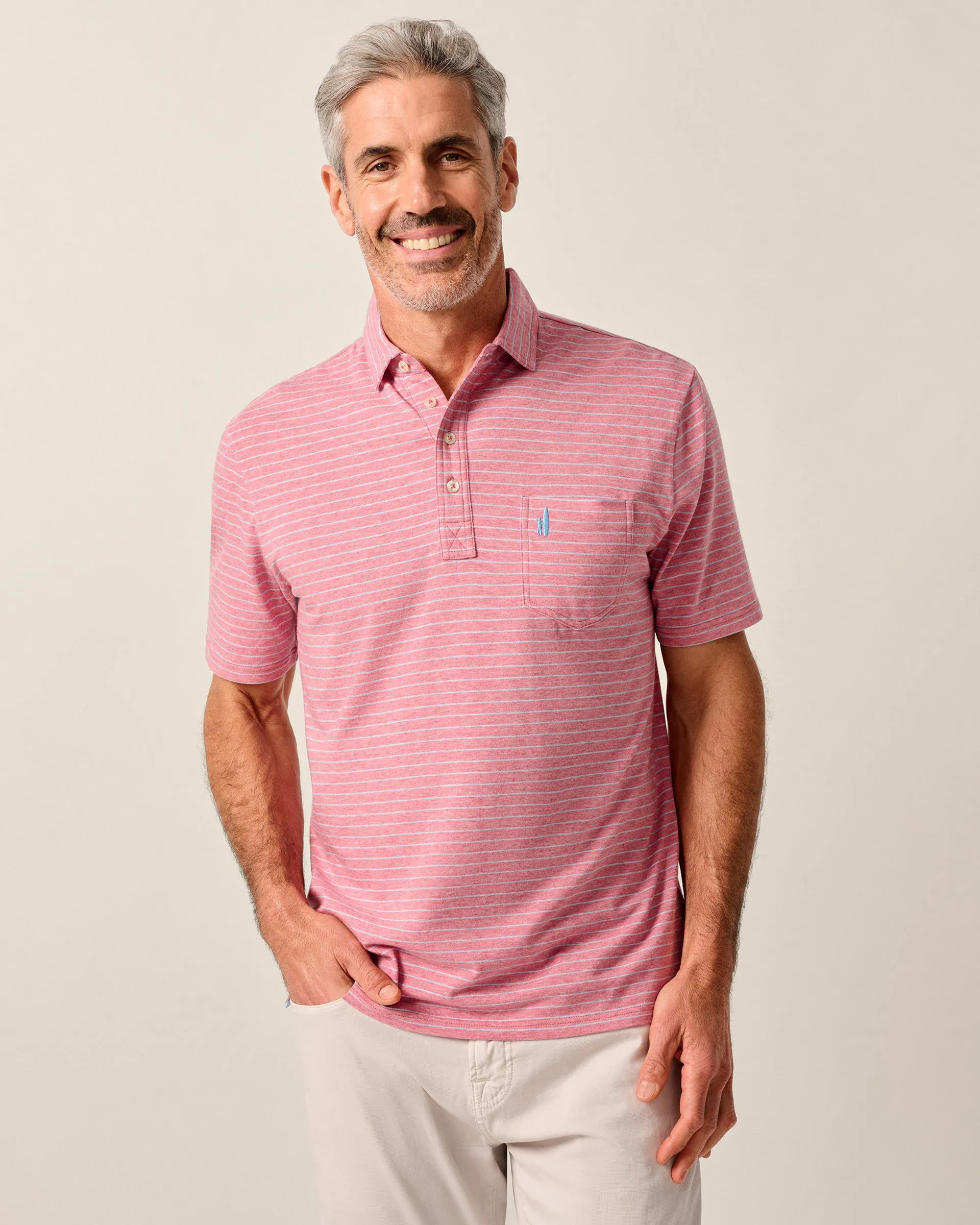 Original 4-Button Polo - Ryan Stripe sold by Johnnie-O