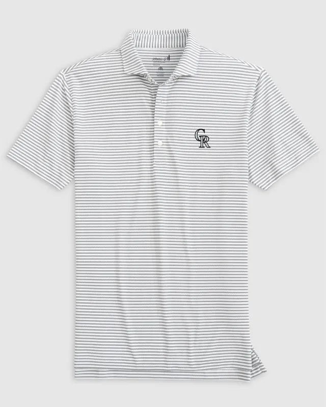 Colorado Rockies Stetsons Performance Mesh Polo sold by Johnnie-O