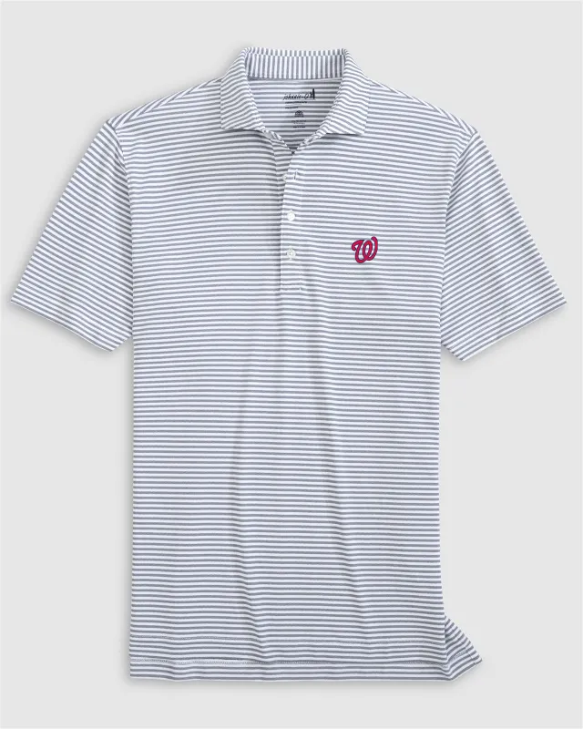 Washington Nationals Stetsons Performance Mesh Polo sold by Johnnie-O