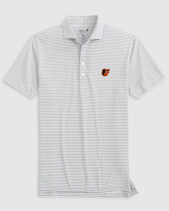 Baltimore Orioles Stetsons Performance Mesh Polo sold by Johnnie-O