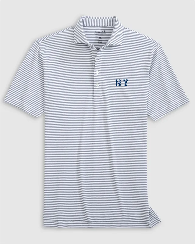 New York Yankees Stetsons Performance Mesh Polo - Cooperstown Logo sold by Johnnie-O
