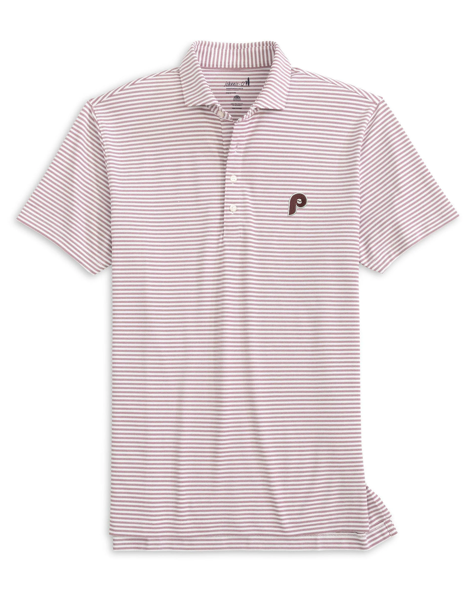 Philadelphia Phillies Stetsons Performance Mesh Polo - Cooperstown Logo sold by Johnnie-O