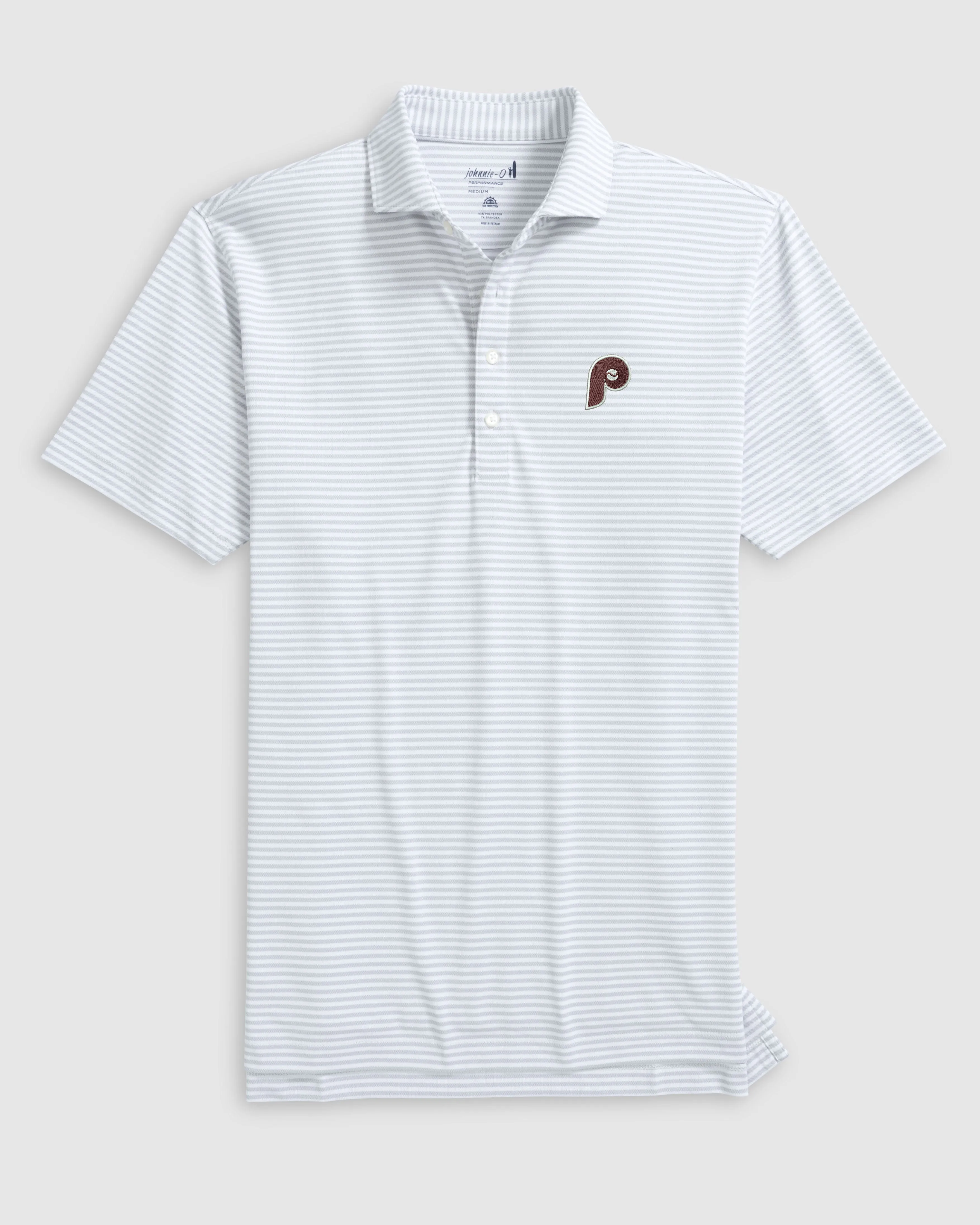 Philadelphia Phillies Stetsons Performance Mesh Polo - Cooperstown Logo sold by Johnnie-O product image thumbnail 2