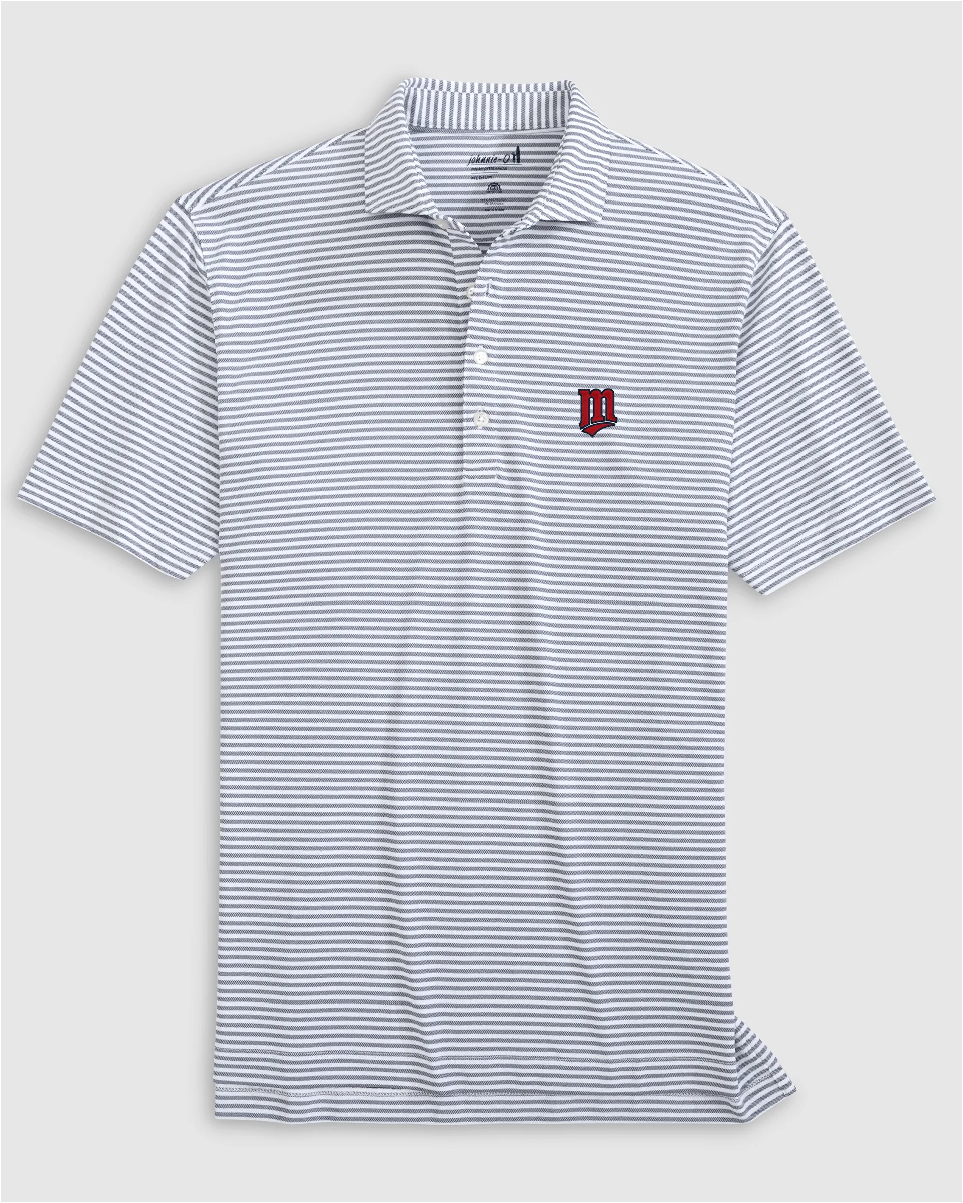Minnesota Twins Stetsons Performance Mesh Polo - Cooperstown Logo sold by Johnnie-O