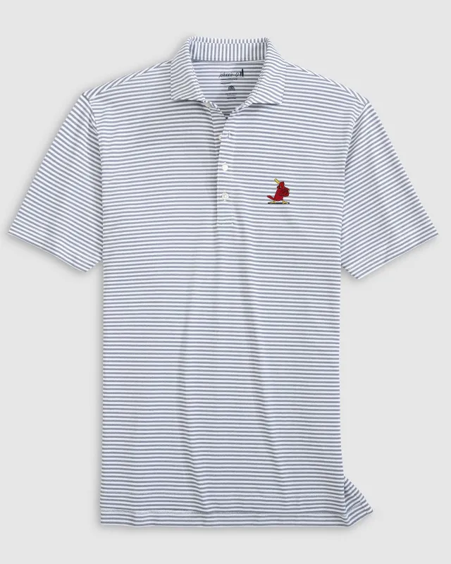 St. Louis Cardinals Stetsons Performance Mesh Polo - Cooperstown Logo made by Johnnie-O