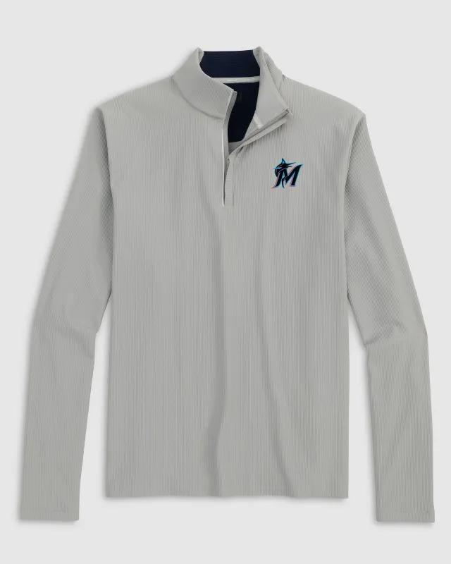 Miami Marlins Hoppin Performance 1/4 Zip sold by Johnnie-O