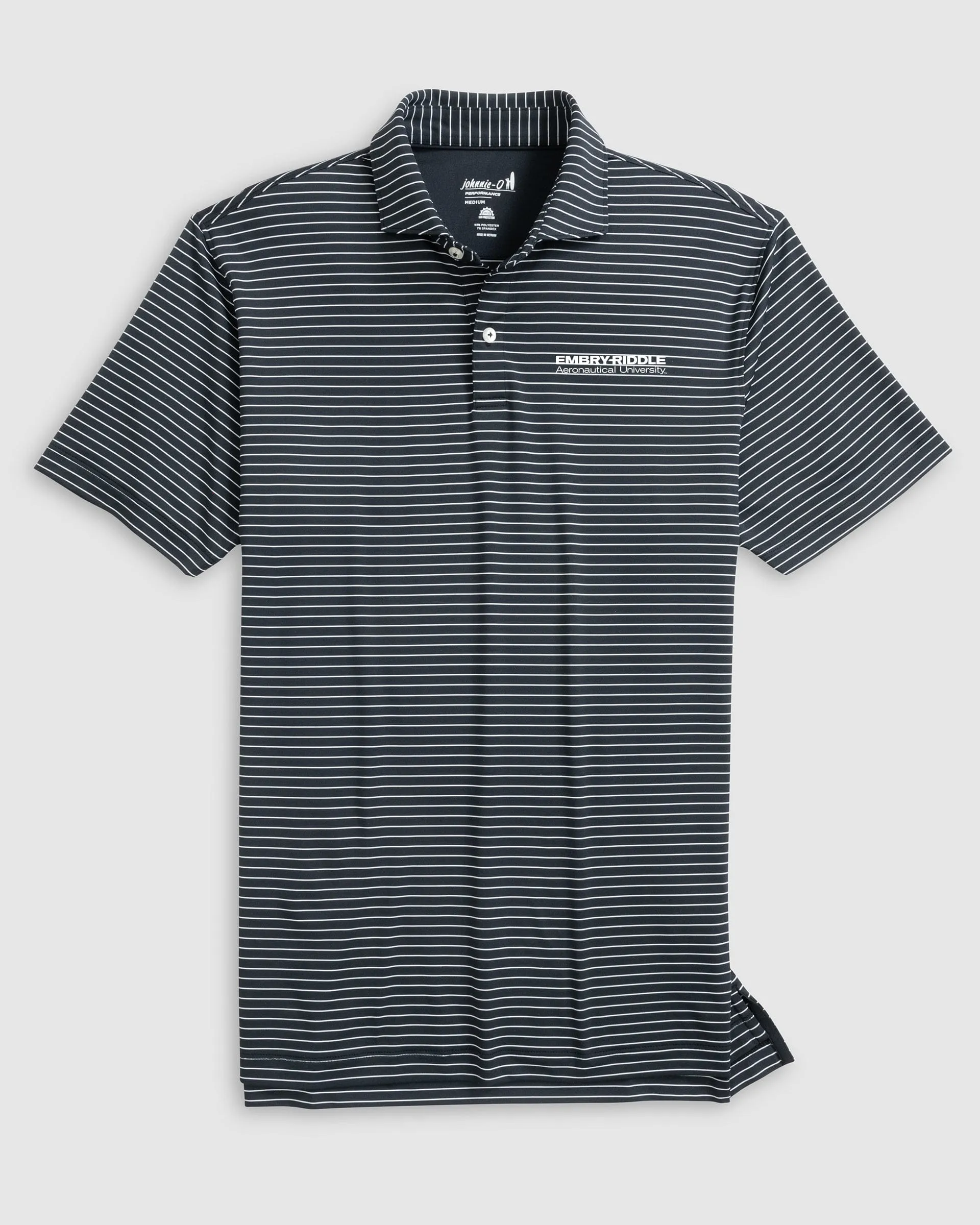 Embry-Riddle Beau Striped Performance Jersey Polo sold by Johnnie-O