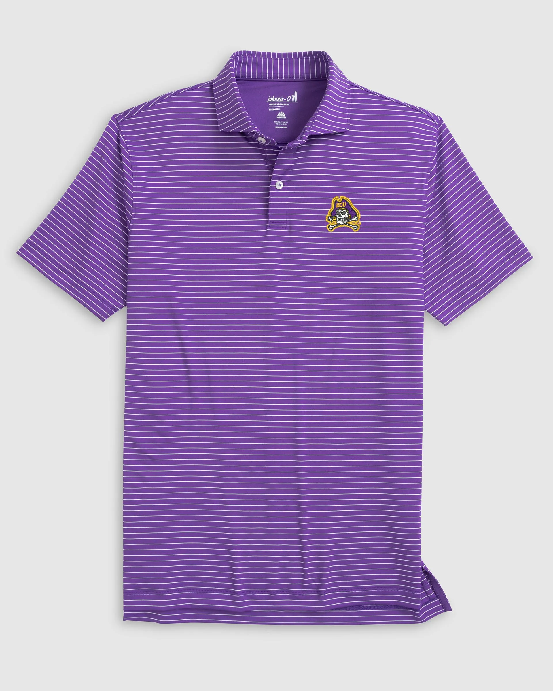 East Carolina Beau Striped Performance Jersey Polo sold by Johnnie-O product image thumbnail 2