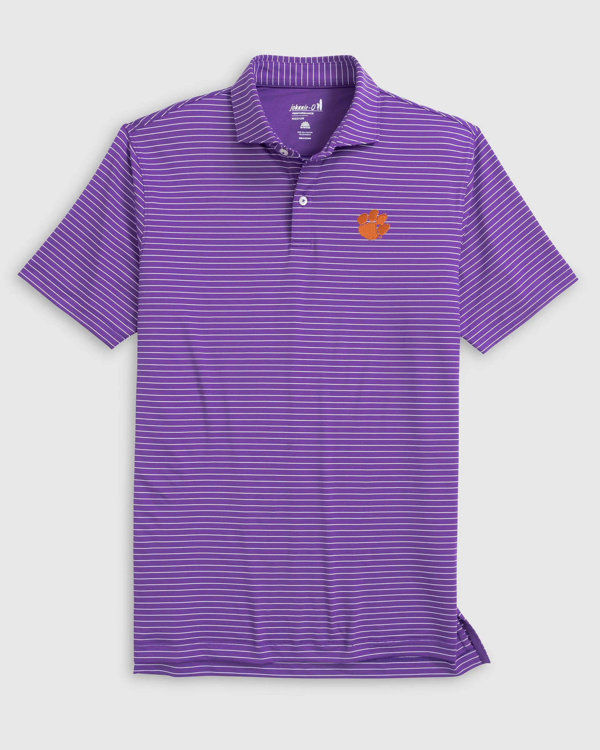 Clemson Beau Striped Performance Jersey Polo sold by Johnnie-O product image thumbnail 4