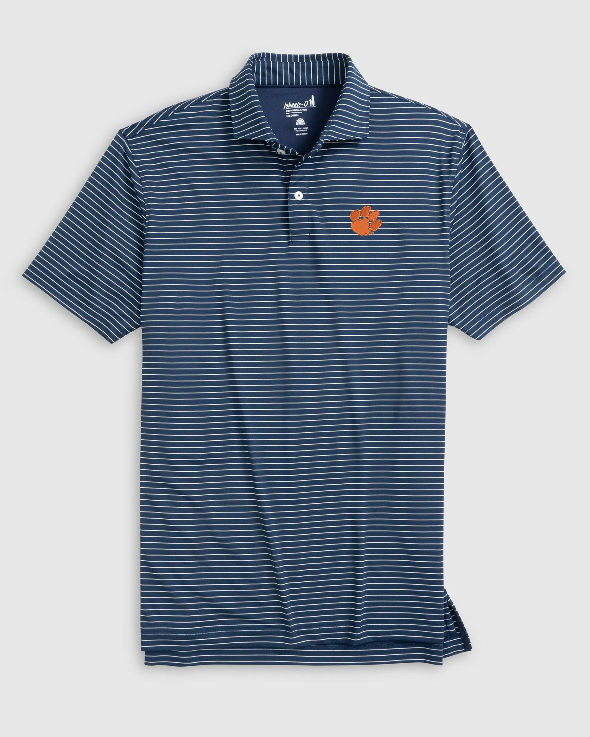 Clemson Beau Striped Performance Jersey Polo sold by Johnnie-O product image thumbnail 2