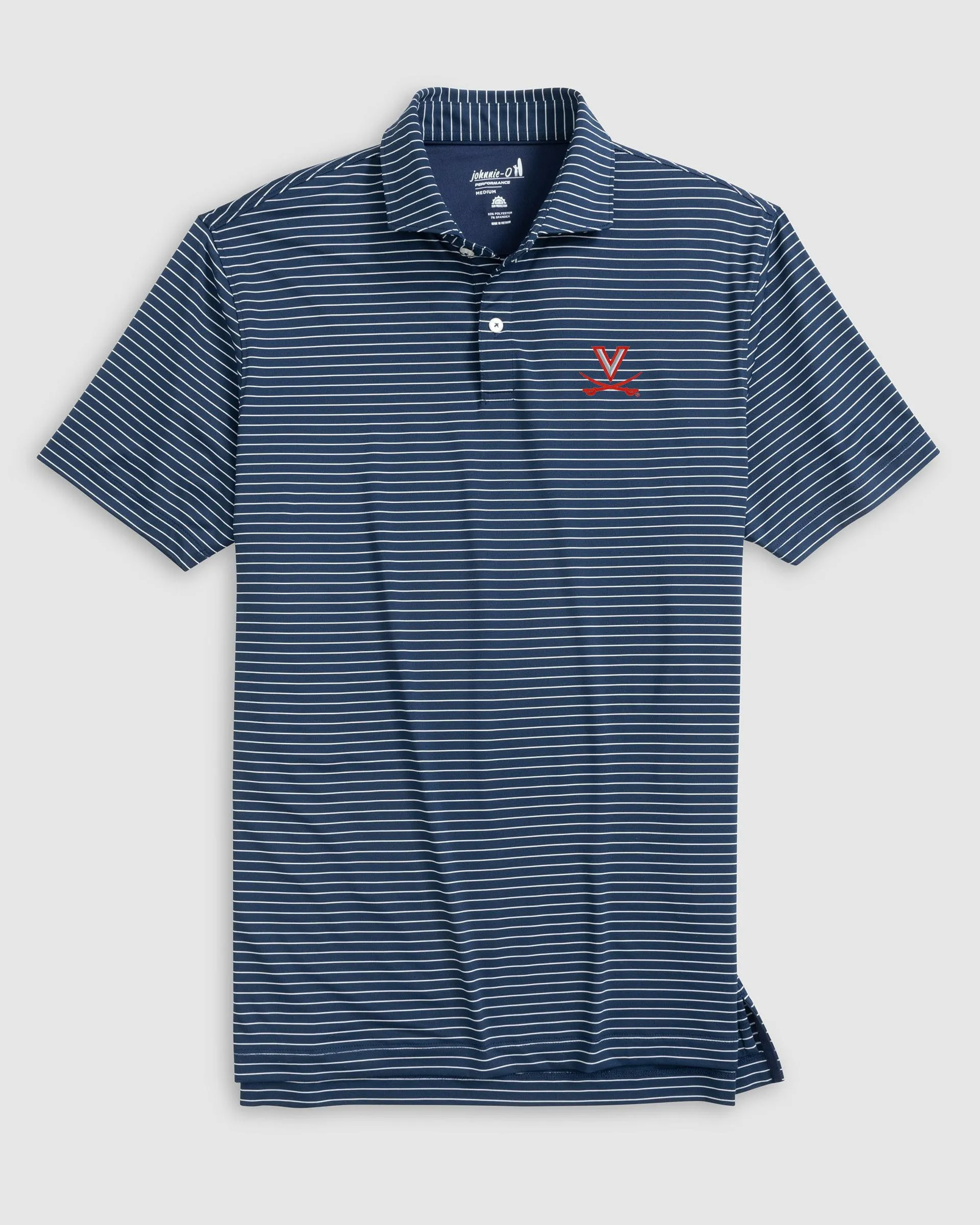 Virginia Beau Striped Performance Jersey Polo sold by Johnnie-O