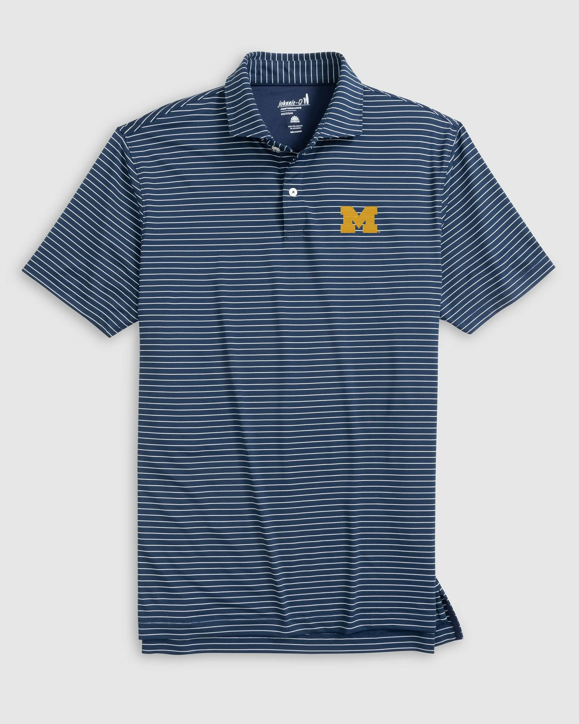 Michigan Beau Striped Performance Jersey Polo sold by Johnnie-O