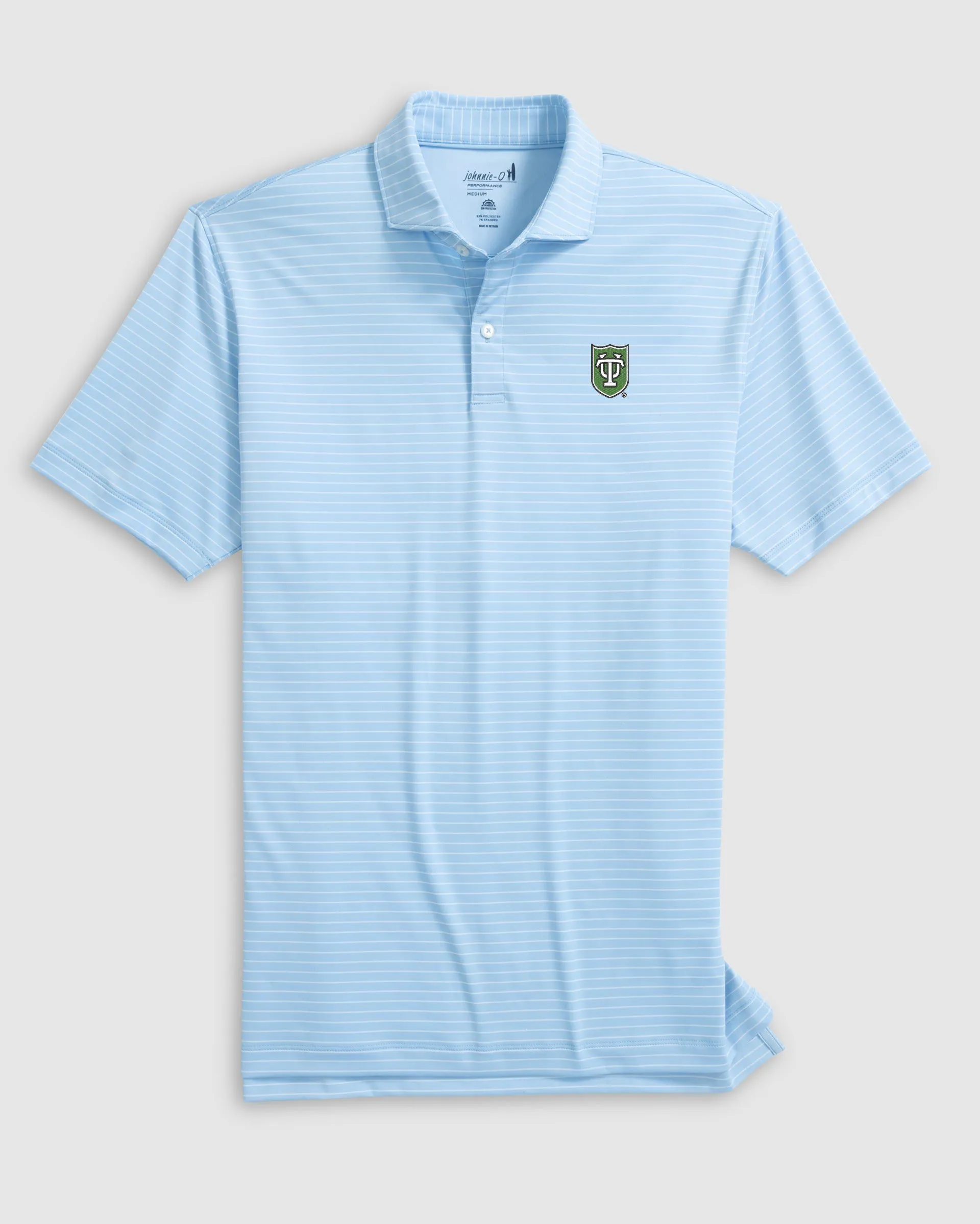 Tulane Beau Striped Performance Jersey Polo sold by Johnnie-O product image thumbnail 3