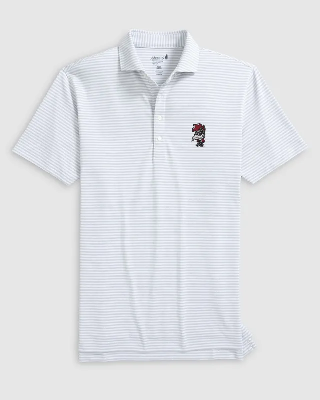 South Carolina Stetsons Striped Performance Mesh Polo - Vault Logo sold by Johnnie-O