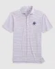 Texas Christian Stetsons Striped Performance Mesh Polo - Vault Logo sold by Johnnie-O