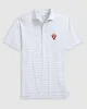 Virginia Tech Stetsons Striped Performance Mesh Polo - Vault Logo sold by Johnnie-O