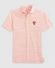 Virginia Tech Stetsons Striped Performance Mesh Polo - Vault Logo sold by Johnnie-O