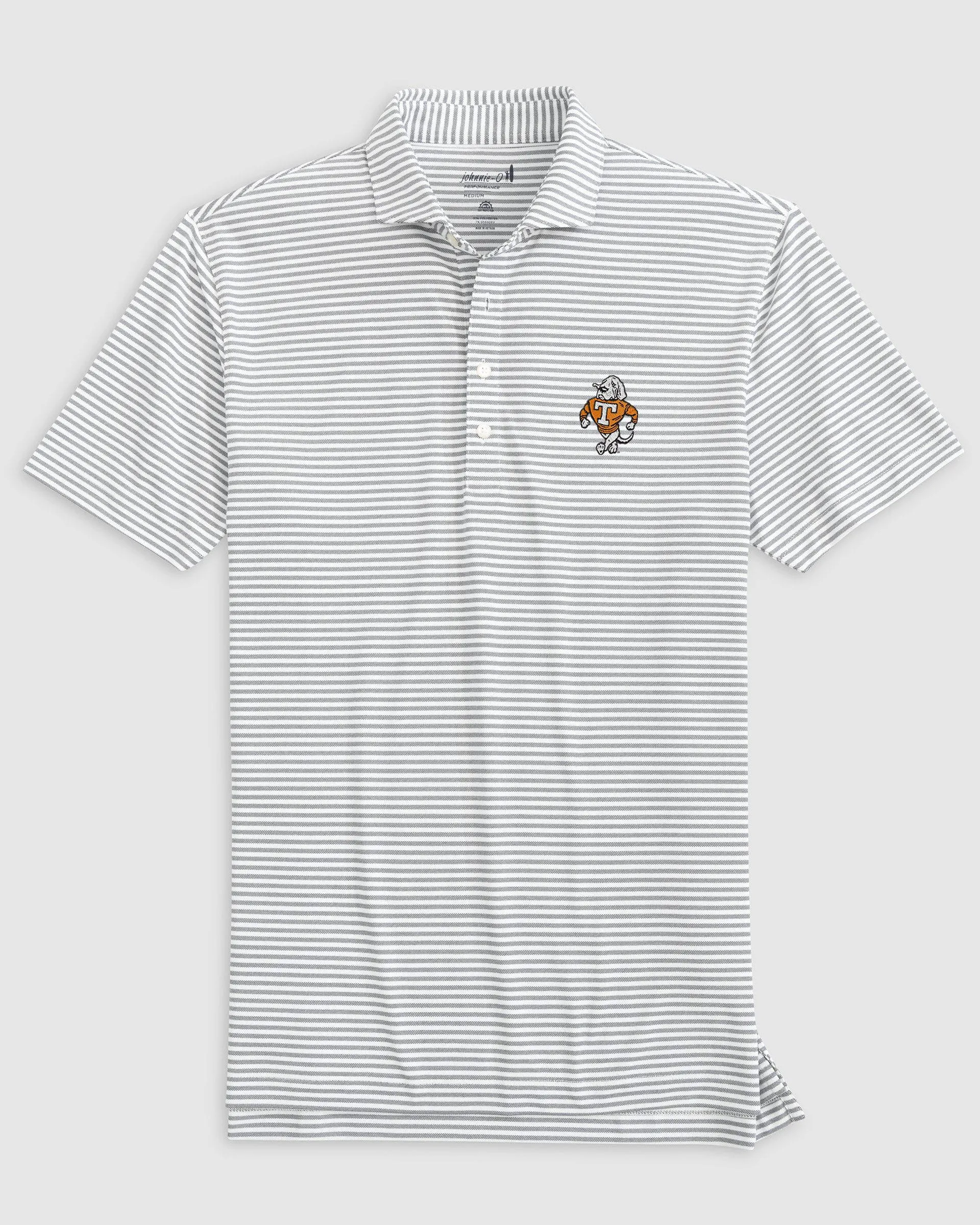 Tennessee Stetsons Striped Performance Mesh Polo - Vault Logo sold by Johnnie-O