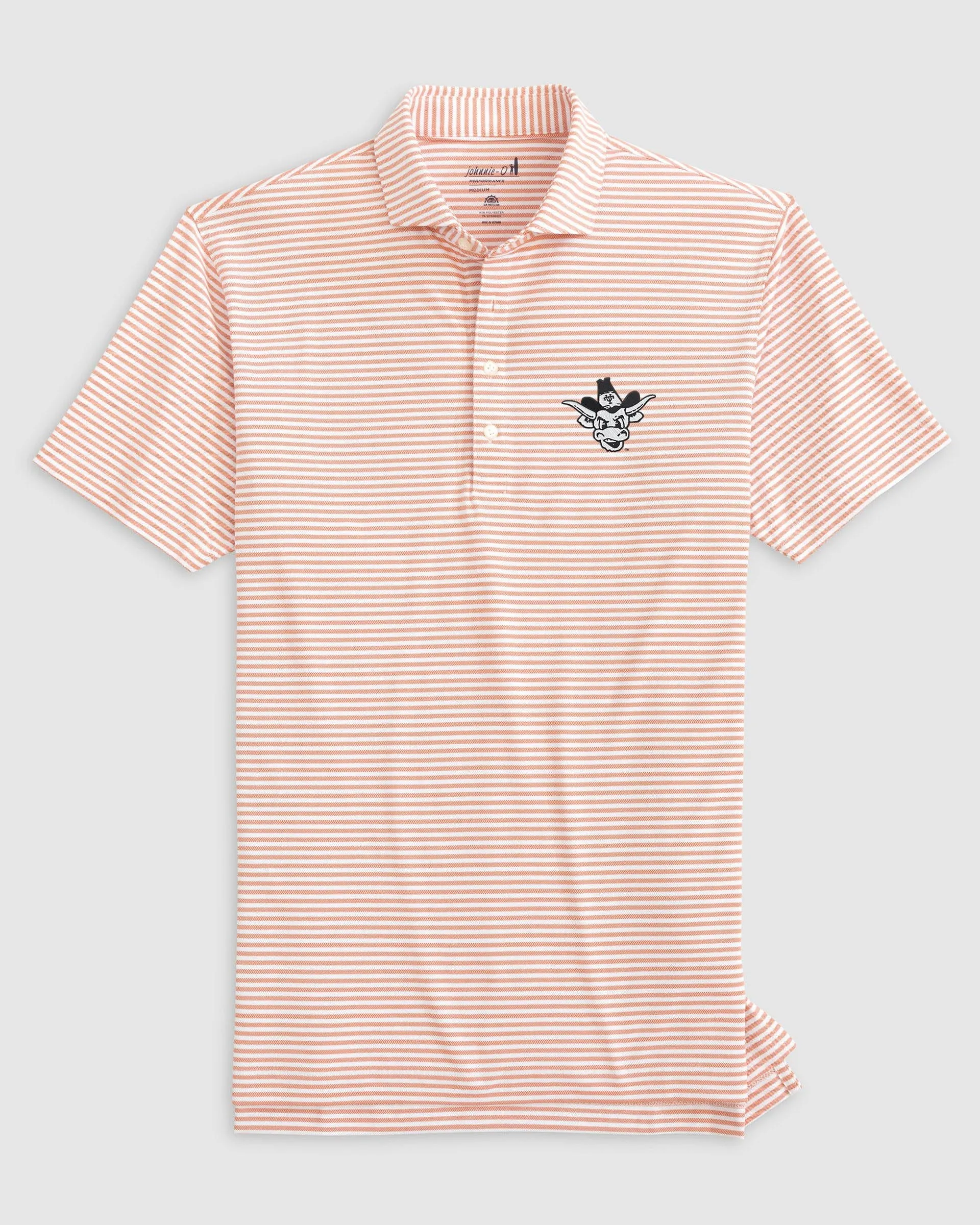 Texas Stetsons Striped Performance Mesh Polo - Vault Logo sold by Johnnie-O product image thumbnail 2
